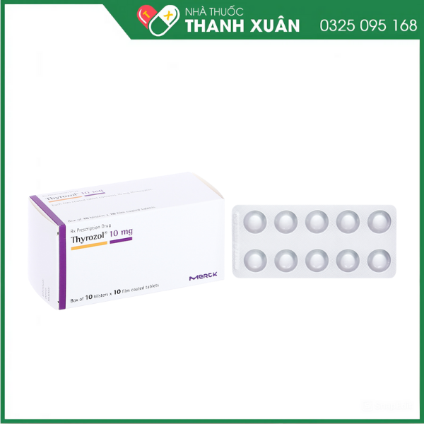 Thyrozol 10mg trị bệnh lý tuyến giáp